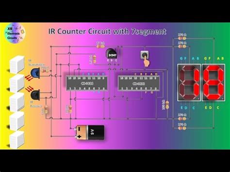IR Counter circuit using CD4033 and 7.